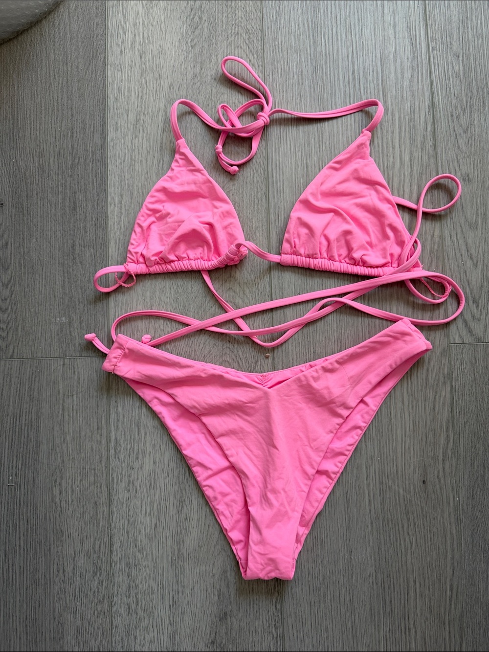 Classic Triangle Pink Bikini Set - Women's Swim